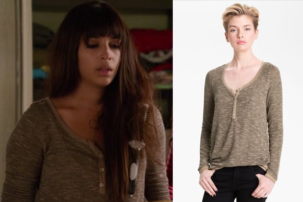 Cece's beige henley sweater on New Girl