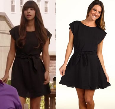 Cece’s black Thanksgiving dress on New Girl