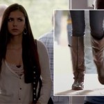 Elena’s flat brown boots on the Vampire Diaries
