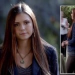 Elena’s navy blazer on The Vampire Diaries