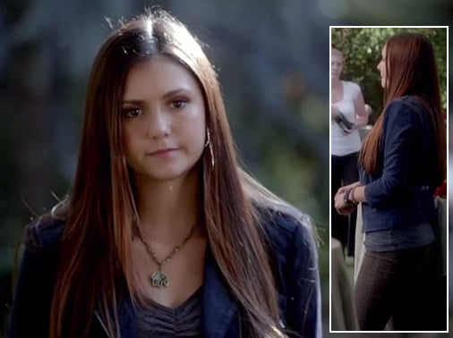 Elena’s navy blazer on The Vampire Diaries