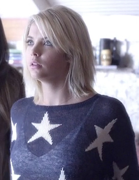 Hanna’s navy blue star sweater on Pretty Little Liars