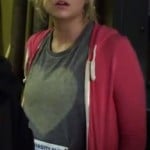 Hanna’s grey heart shirt with pink hoodie on Pretty Little Liars