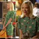 Lemon’s green printed dress and yellow purse on Hart of Dixie