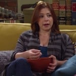 Lily’s long grey striped cardigan on How I Met Your Mother