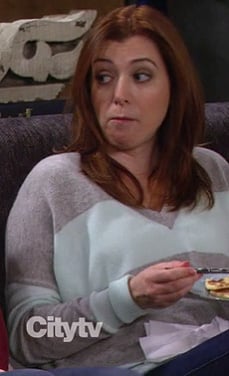 Lily's mint green and grey striped sweater on How I Met Your Mother