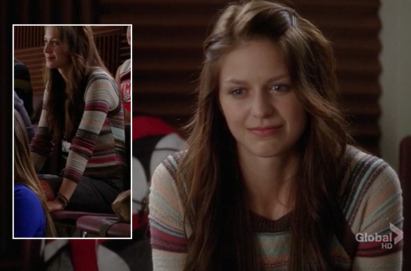 Marley's multicolored striped sweater on Glee