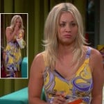 Penny’s yellow and purple paisley print dress on The Big Bang Theory