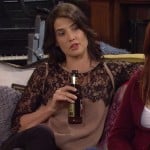 Robin’s cream and black lace yoke top on How I Met Your Mother