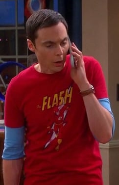 Sheldon’s red “Flash” shirt on The Big Bang Theory