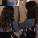 Spencer’s blue aztec patterned cardigan on Pretty Little Liars