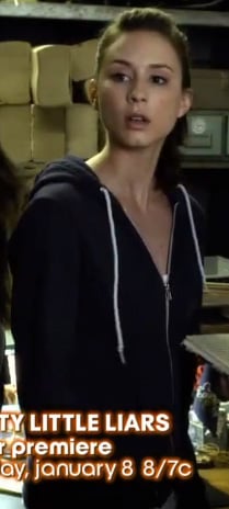 Spencer's navy hoodie on Pretty Little Liars