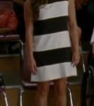 Tina’s black and white striped dress on Glee