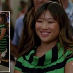 Tina’s green and black striped dress on Glee