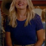 Alex’s blue lace dress on Happy Endings