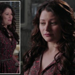 Belle’s burgundy shirtdress on Once Upon A Time