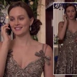 Blair’s taupe sequin dress with bows on the Gossip Girl finale (at Serena’s wedding)