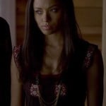 Bonnie’s black embroidered top on The Vampire Diaries