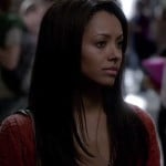 Bonnie’s orange cable knit cardigan on The Vampire Diaries