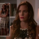 Charlotte’s black and white beaded dress on Revenge