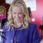 Gwen’s purple coat on The Mindy Project