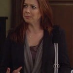 Lily’s grey wrap top on How I Met Your Mother