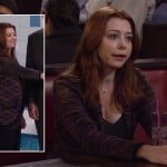 Lily’s purple patterned jersey blazer on How I Met Your Mother