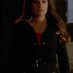 Rachels black trenchcoat on Glee