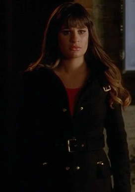 Rachels black trenchcoat on Glee