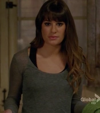 Rachels sheer grey top on Glee