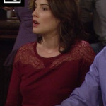 Robin’s red lace top on How I Met Your Mother