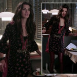 Ruby’s black peasant style dress with burgundy leather leggings on Once Upon A Time