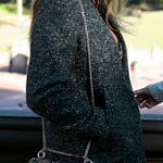 Serena’s grey coat and brown purse on the Gossip Girl finale