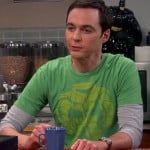 Sheldon’s green ‘Manbot’ shirt on The Big Bang Theory