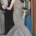 Victoria’s grey wedding dress on Revenge