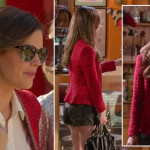 Zoe’s red tweed blazer, leather shorts and sunglasses on Hart of Dixie