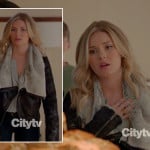 Alex’s black leather shearling jacket on Happy Endings