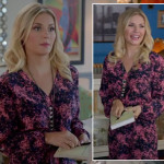 Alex’s pink and navy longsleeved dress on Happy Endings