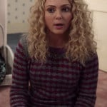 Carrie’s grey and red striped sweater on The Carrie Diaries