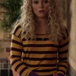 Carrie’s yellow and purple striped sweater on The Carrie Diaries