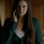 Elena’s teal blue cardigan on The Vampire Diaries