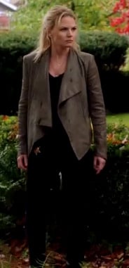 Emma Swan's grey leather jacket on Once Upon A Time