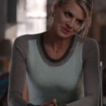 Jane’s grey colorblock sweater on Happy Endings