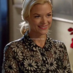 Lemon’s black and silver daisy print blouse on Hart of Dixie