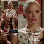 Lemon’s hot air balloon print top and beige pleated skirt on Hart of Dixie