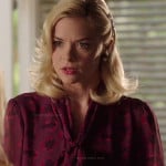 Lemon’s purple longsleeve blouse with necktie on Hart of Dixie