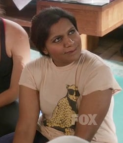 Mindy's leopard with sunglasses tshirt on The Mindy Project