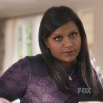 Mindy’s purple and grey ombre sweater on The Mindy Project