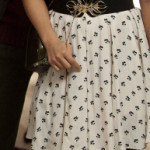 Jill (Mouse)’s black and white printed dress on The Carrie Diaries