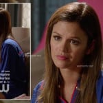 Zoe’s red pajama shirt with red piping on Hart of Dixie